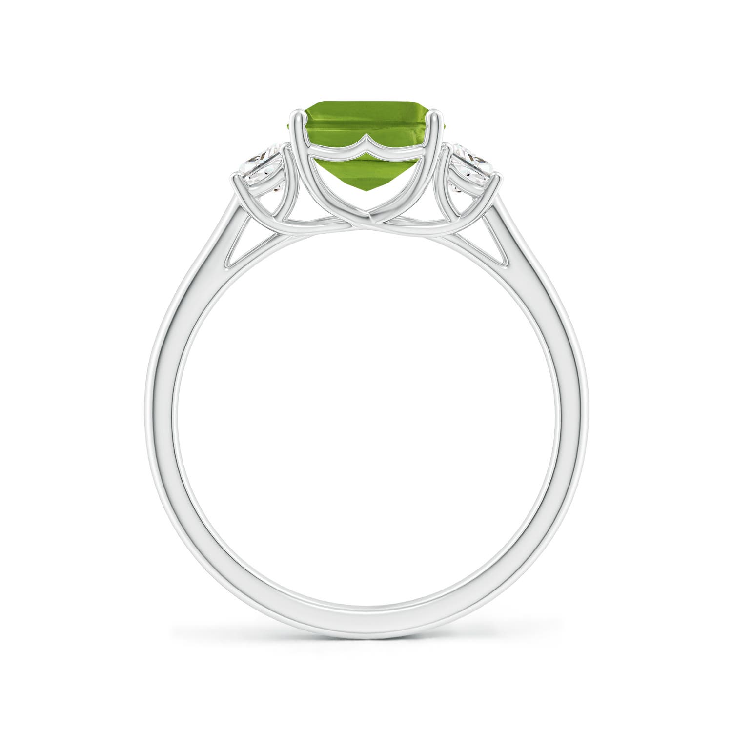 AAAA - Peridot / 2.67 CT / 14 KT White Gold