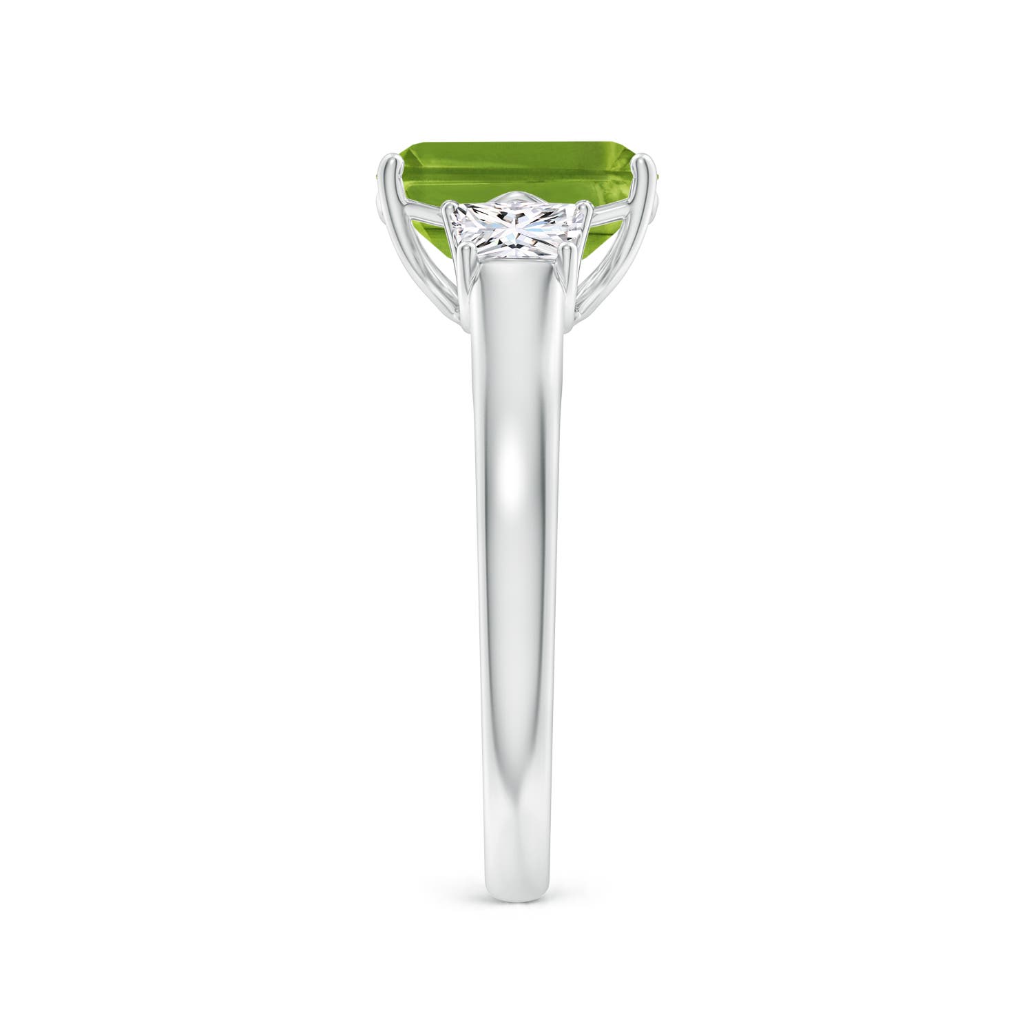 AAAA - Peridot / 2.67 CT / 14 KT White Gold