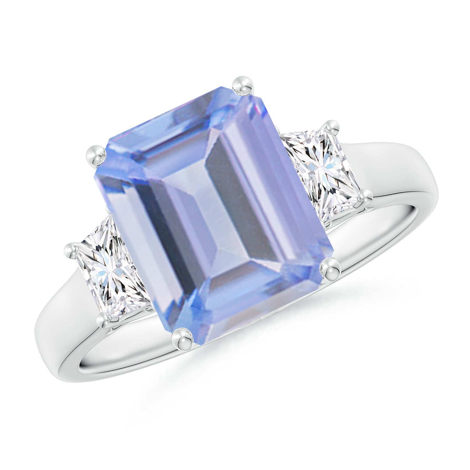 A - Tanzanite / 3.47 CT / 14 KT White Gold