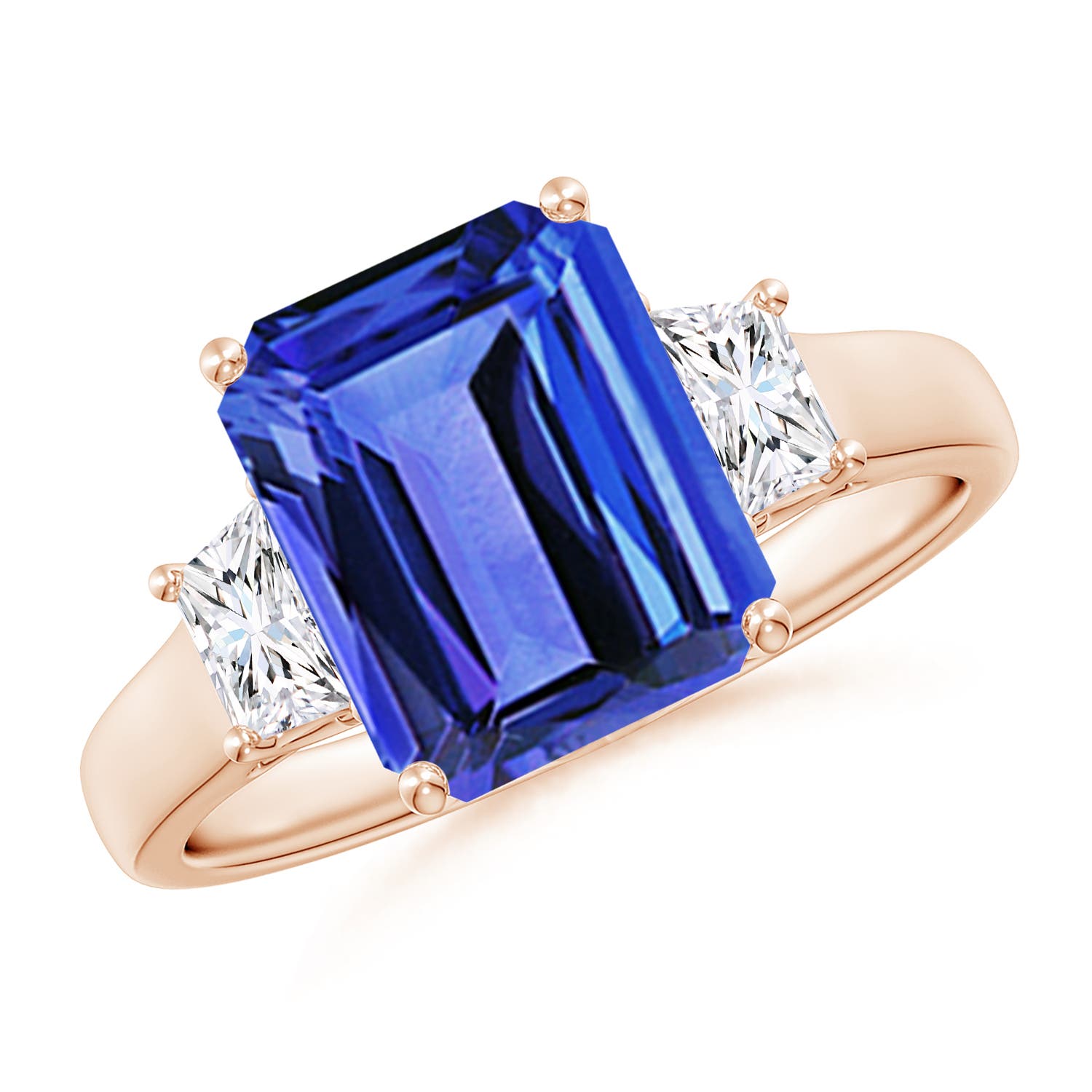 AAA - Tanzanite / 3.47 CT / 14 KT Rose Gold