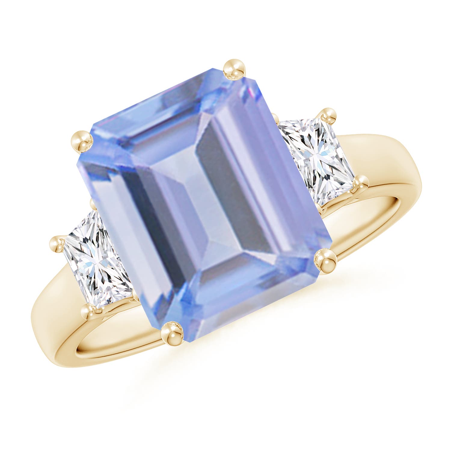 A - Tanzanite / 5.72 CT / 14 KT Yellow Gold