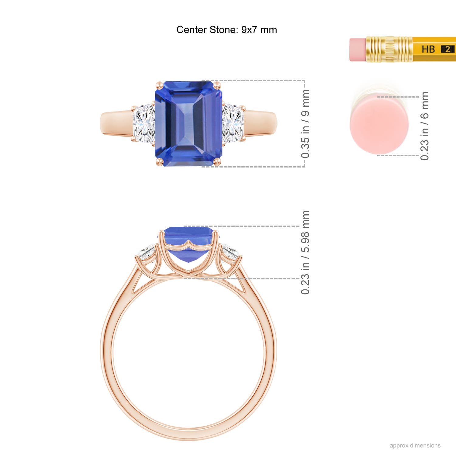 AA - Tanzanite / 2.72 CT / 14 KT Rose Gold