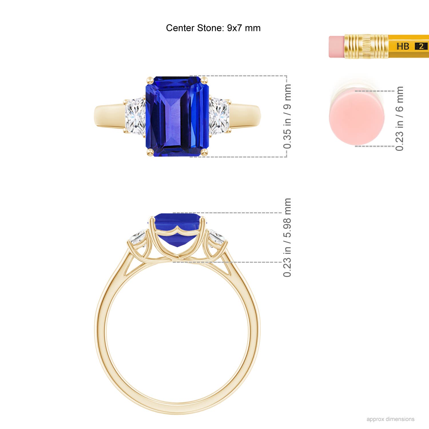 AAAA - Tanzanite / 2.72 CT / 14 KT Yellow Gold