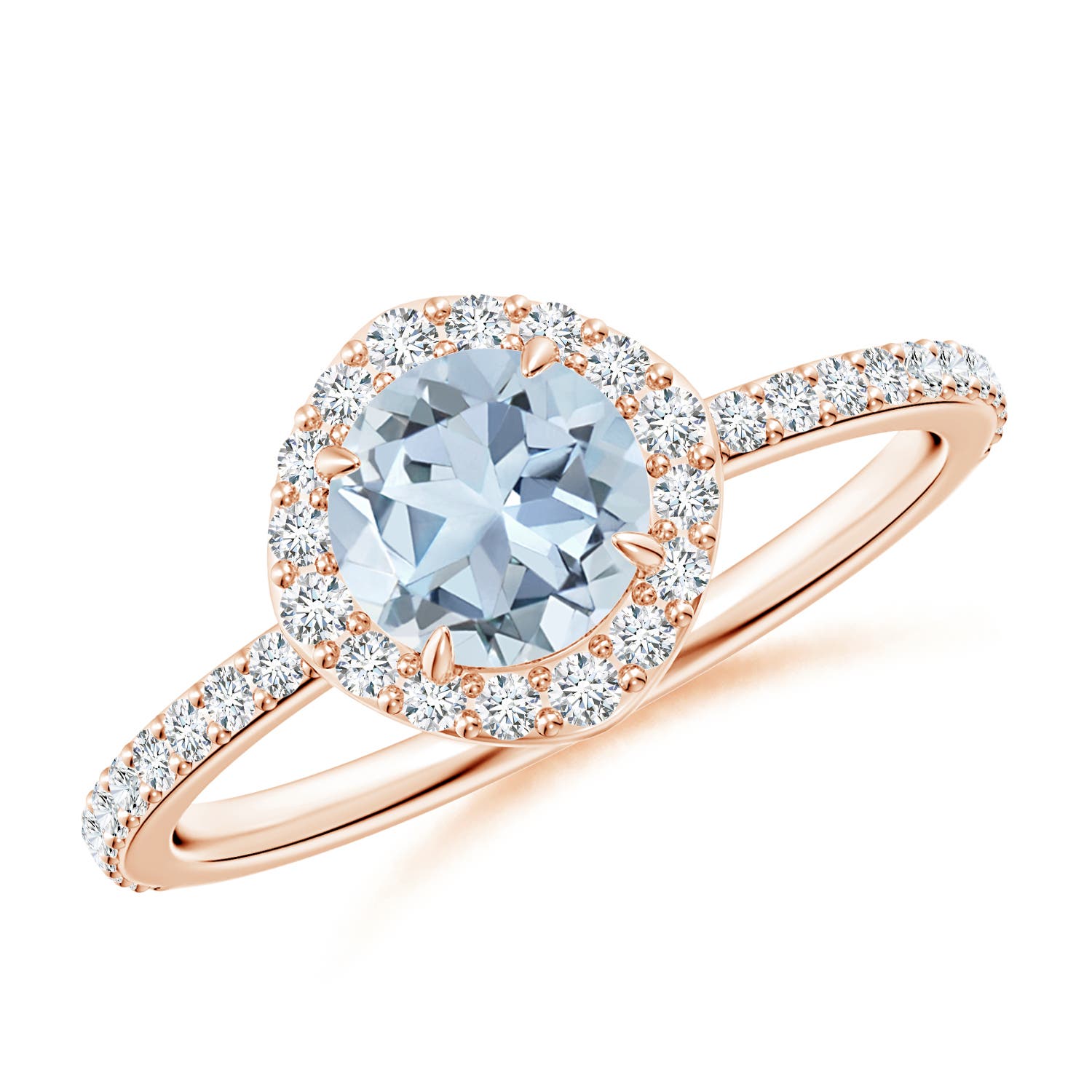 A - Aquamarine / 1.01 CT / 14 KT Rose Gold