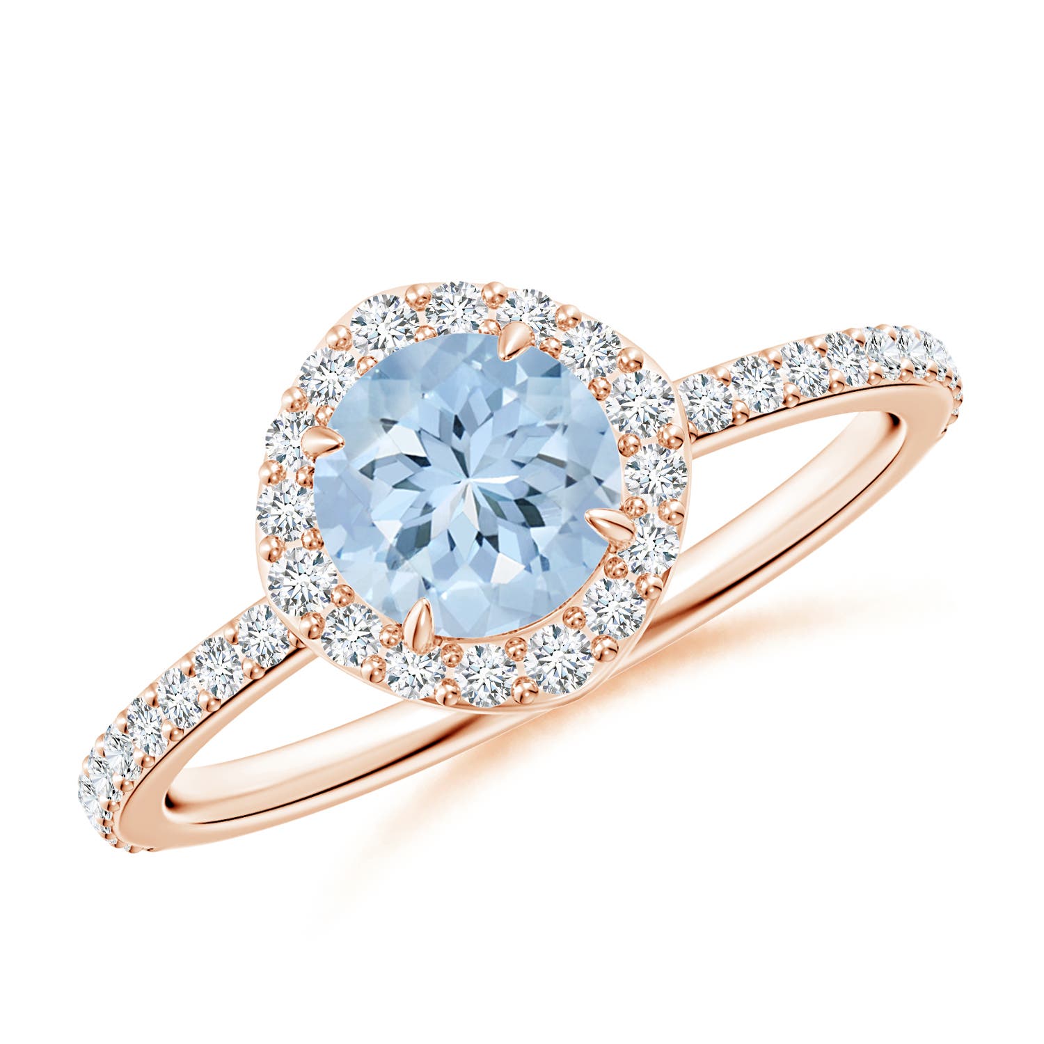 AA - Aquamarine / 1.01 CT / 14 KT Rose Gold