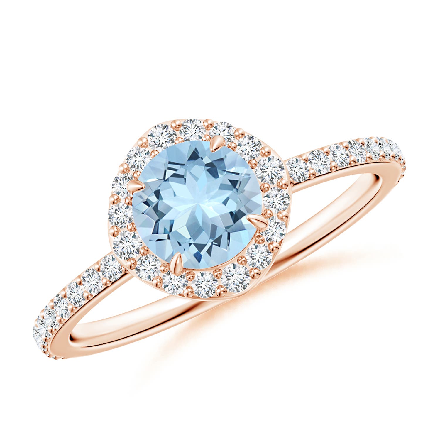 AAA - Aquamarine / 1.01 CT / 14 KT Rose Gold