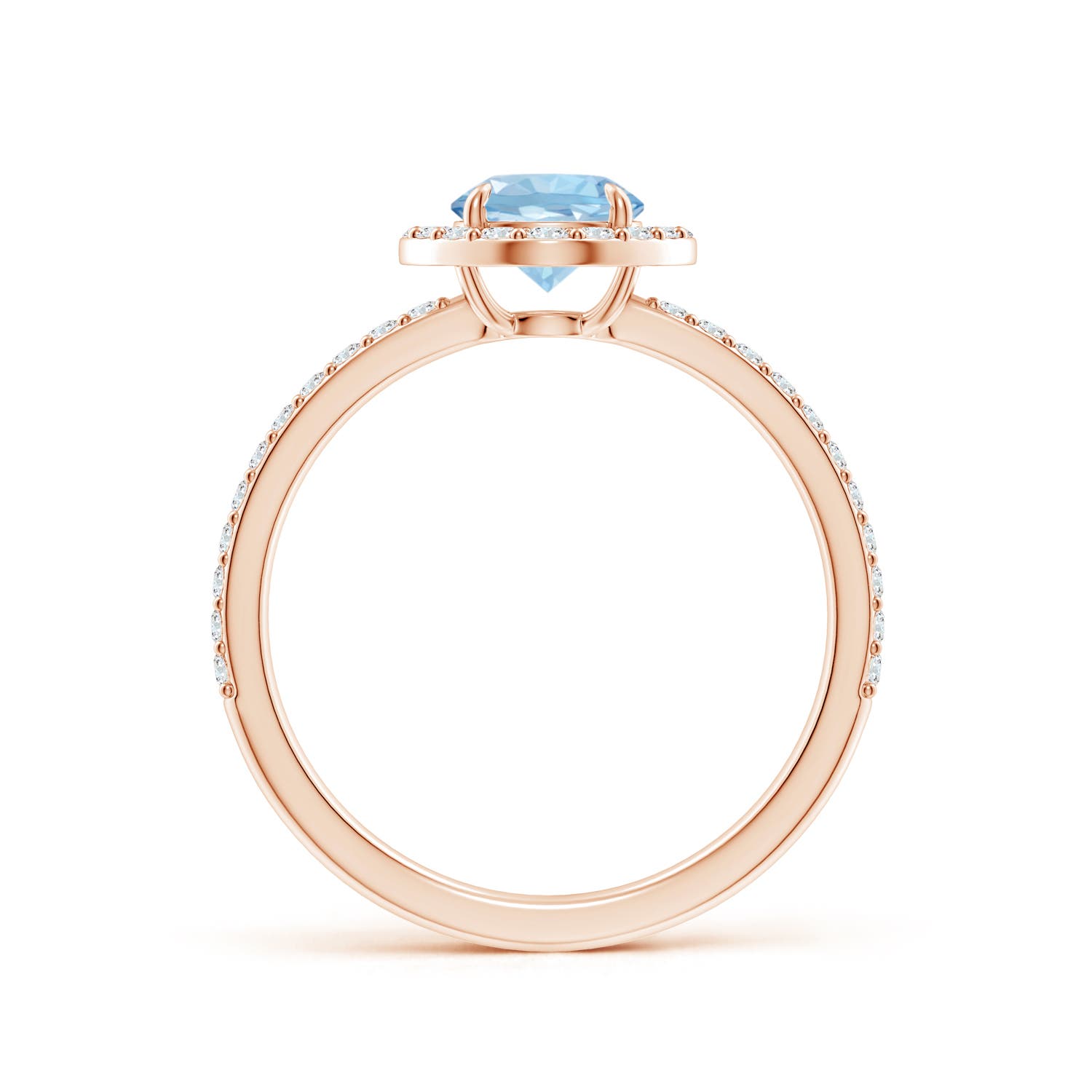 AAA - Aquamarine / 1.01 CT / 14 KT Rose Gold