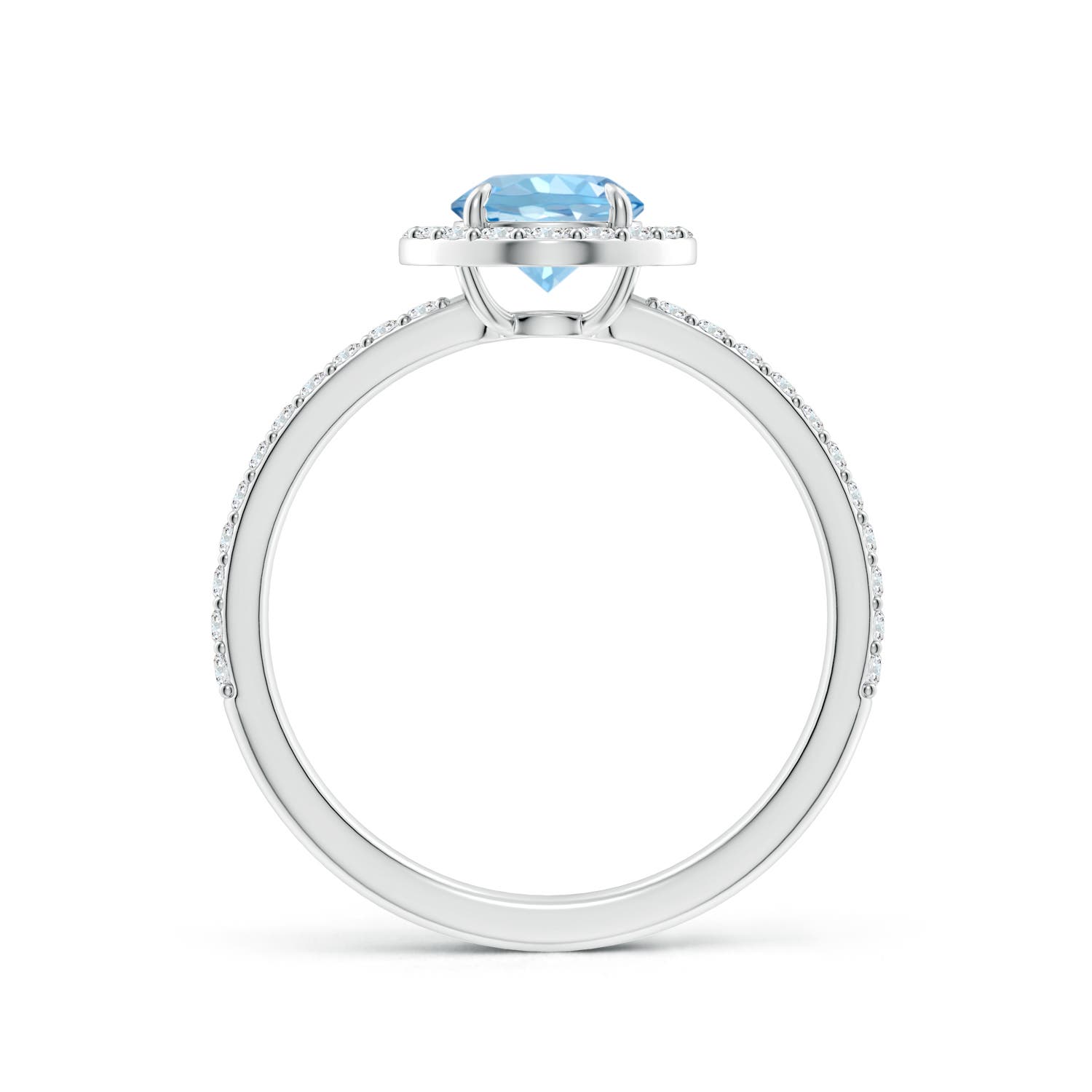 AAAA - Aquamarine / 1.01 CT / 14 KT White Gold