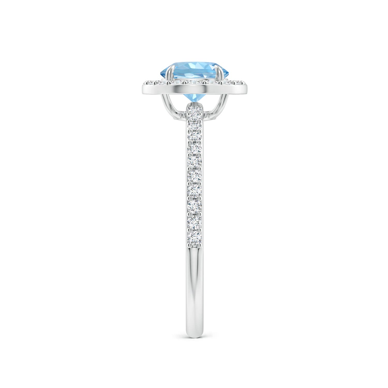 AAAA - Aquamarine / 1.01 CT / 14 KT White Gold