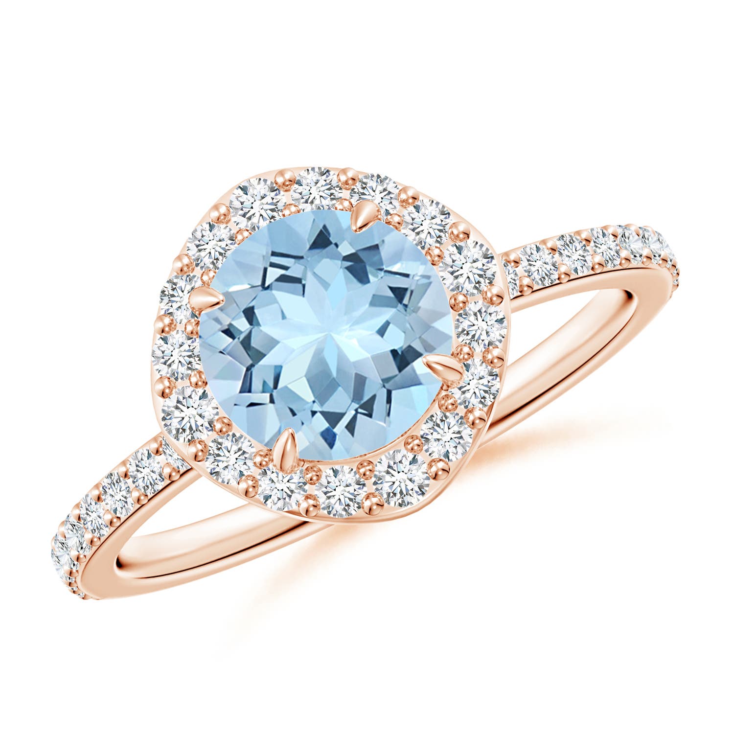 AAA - Aquamarine / 1.52 CT / 14 KT Rose Gold