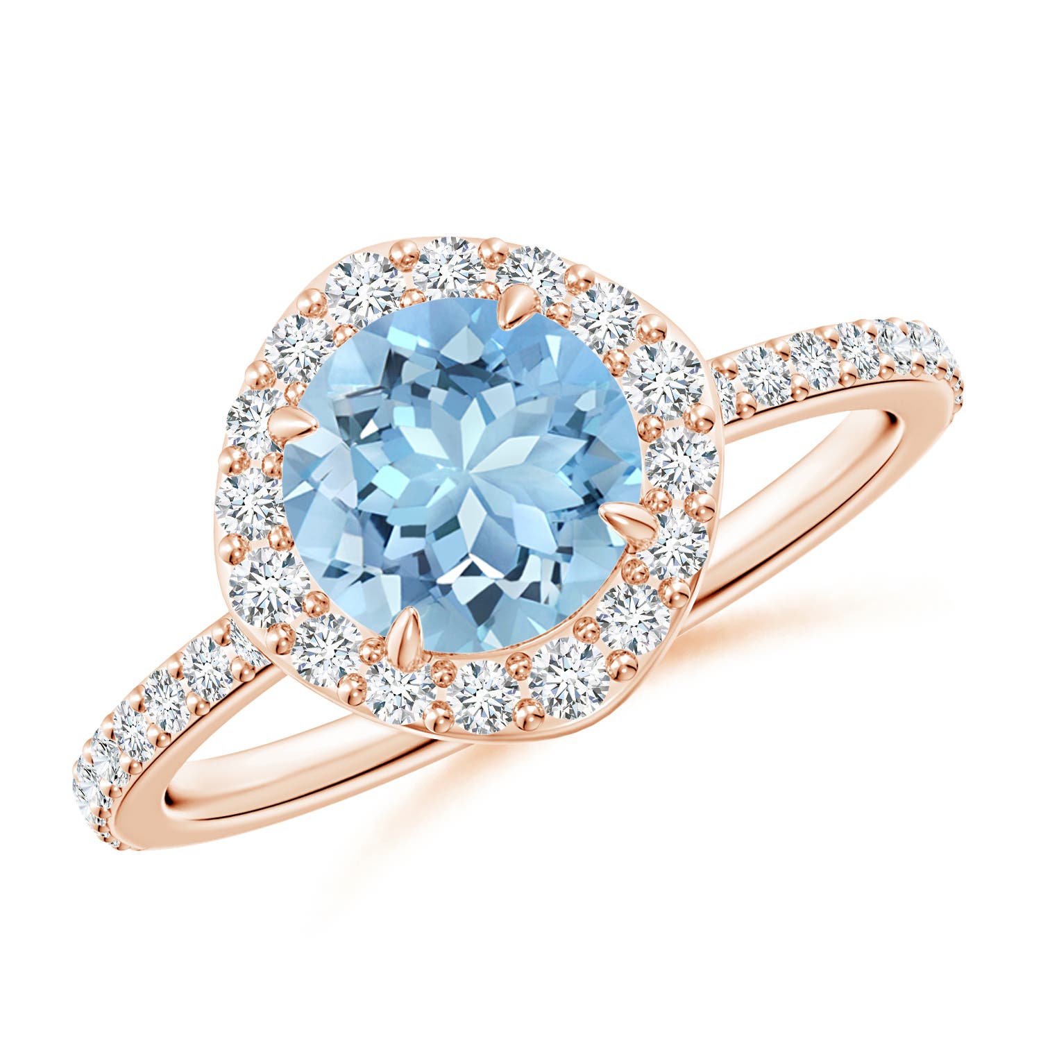 AAAA - Aquamarine / 1.52 CT / 14 KT Rose Gold