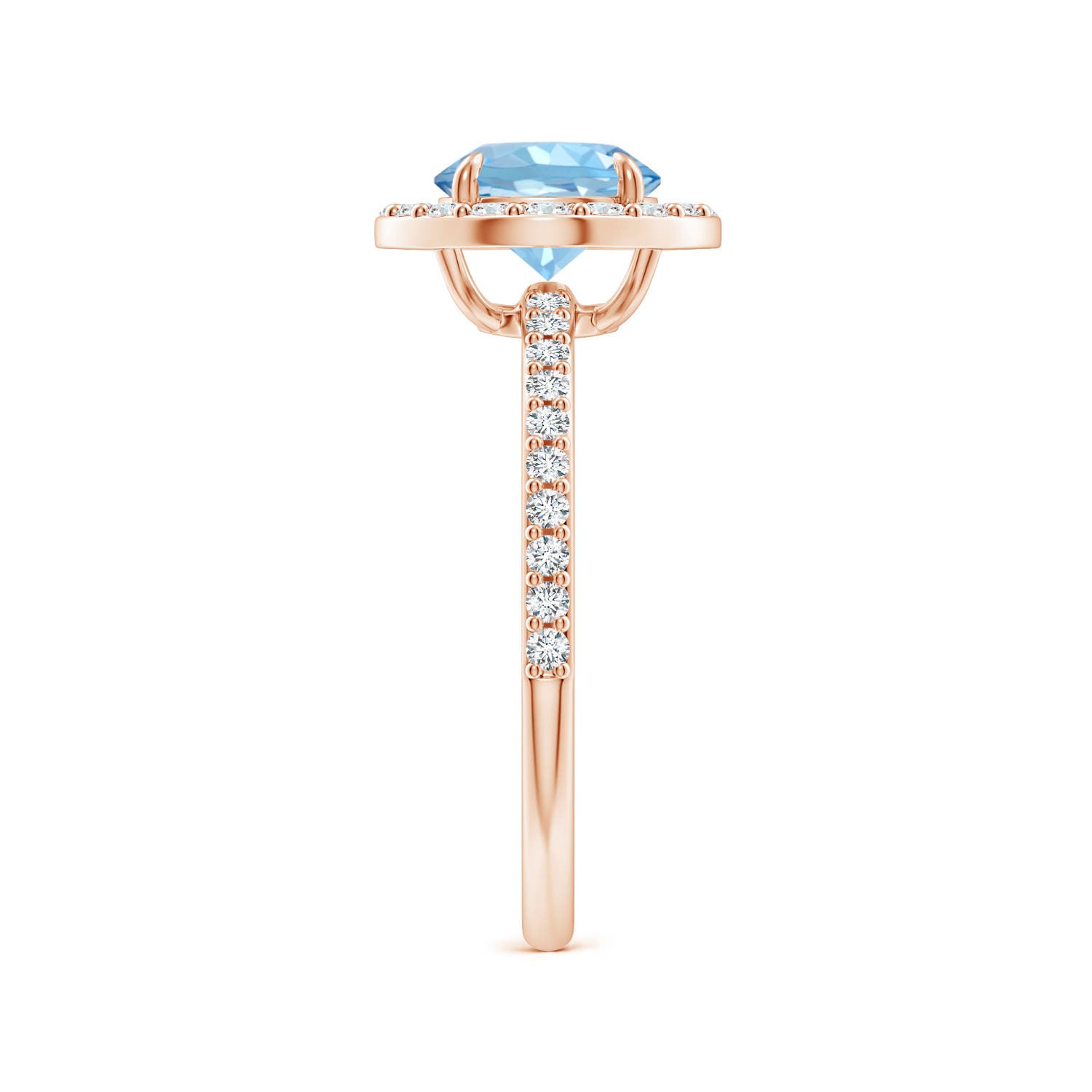 AAAA - Aquamarine / 1.52 CT / 14 KT Rose Gold