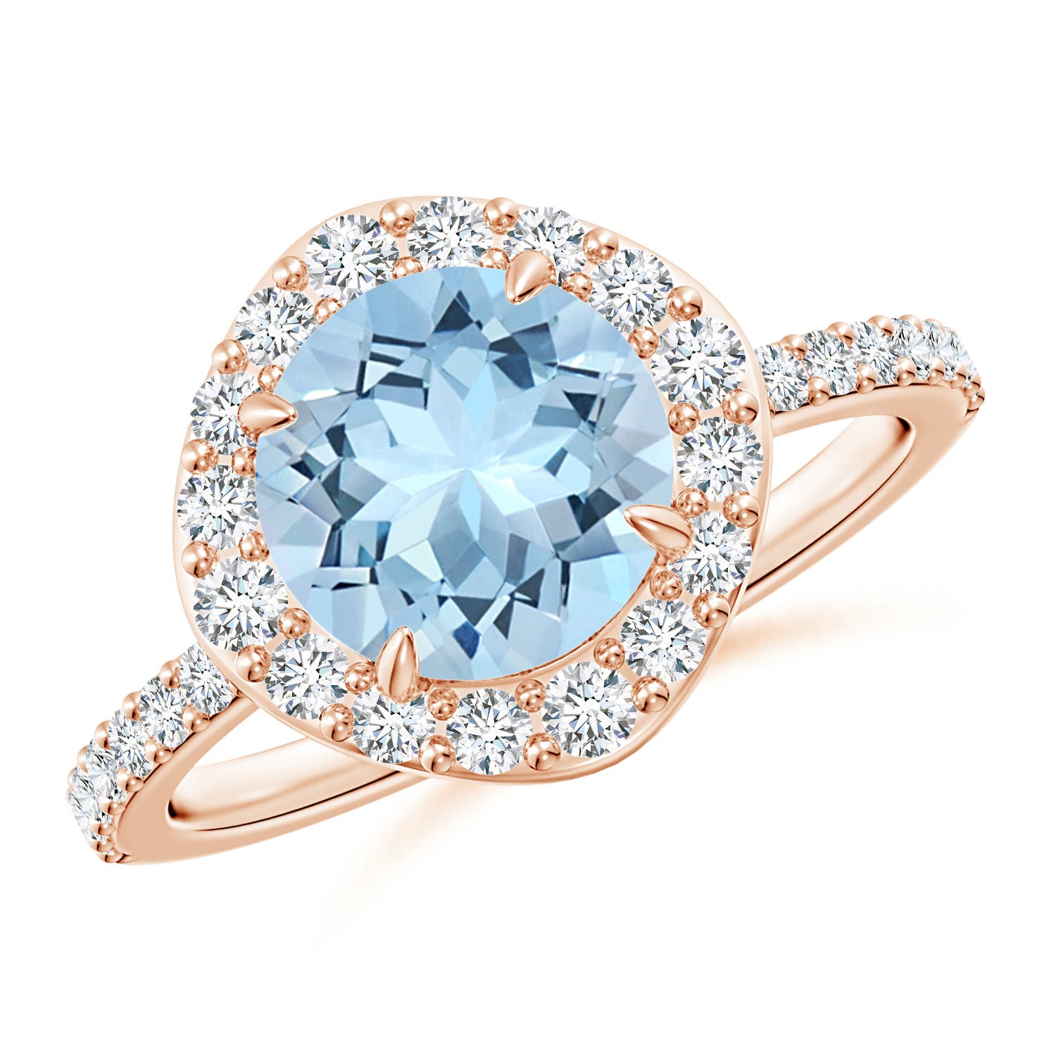 AAA - Aquamarine / 2.12 CT / 14 KT Rose Gold