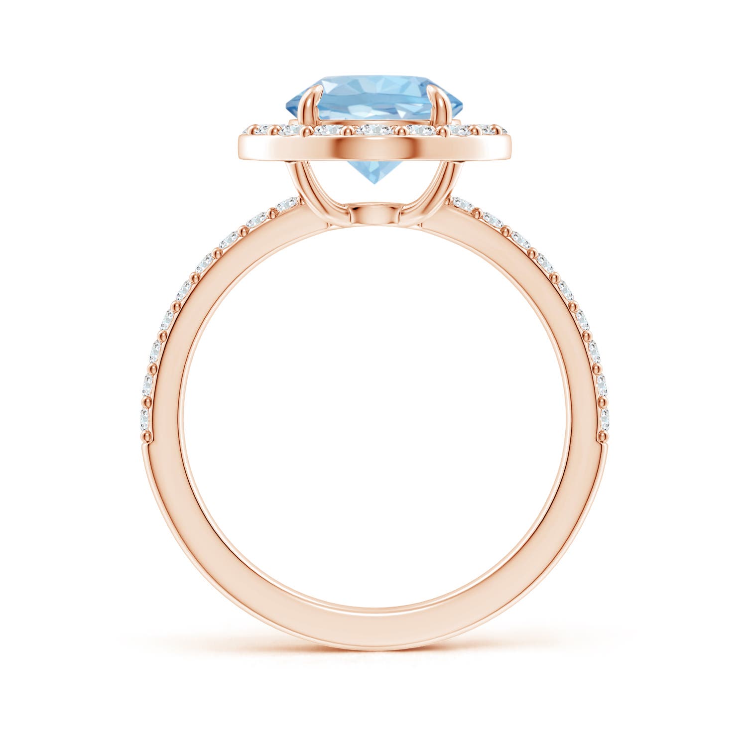 AAA - Aquamarine / 2.12 CT / 14 KT Rose Gold