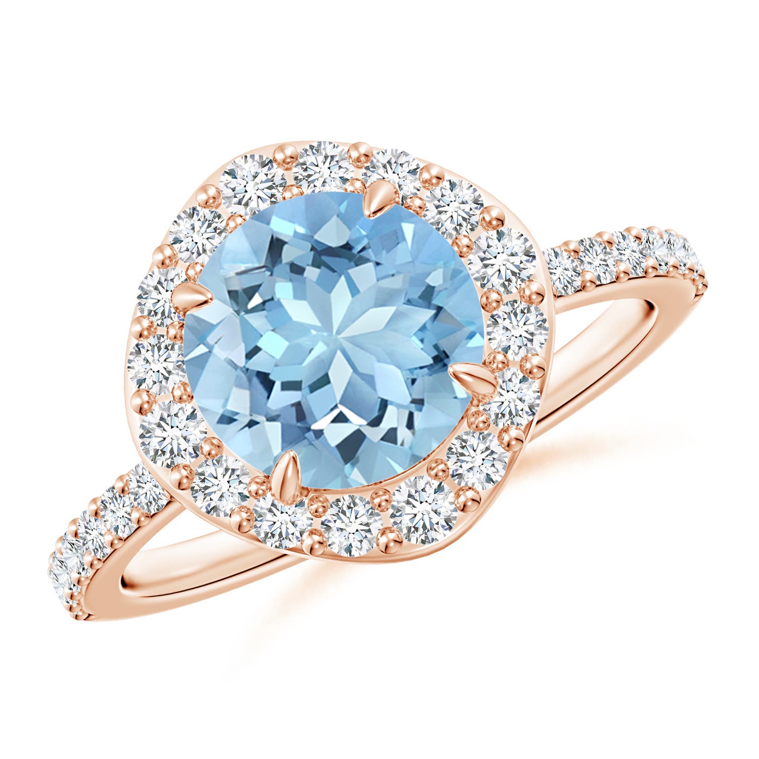 AAAA - Aquamarine / 2.12 CT / 14 KT Rose Gold