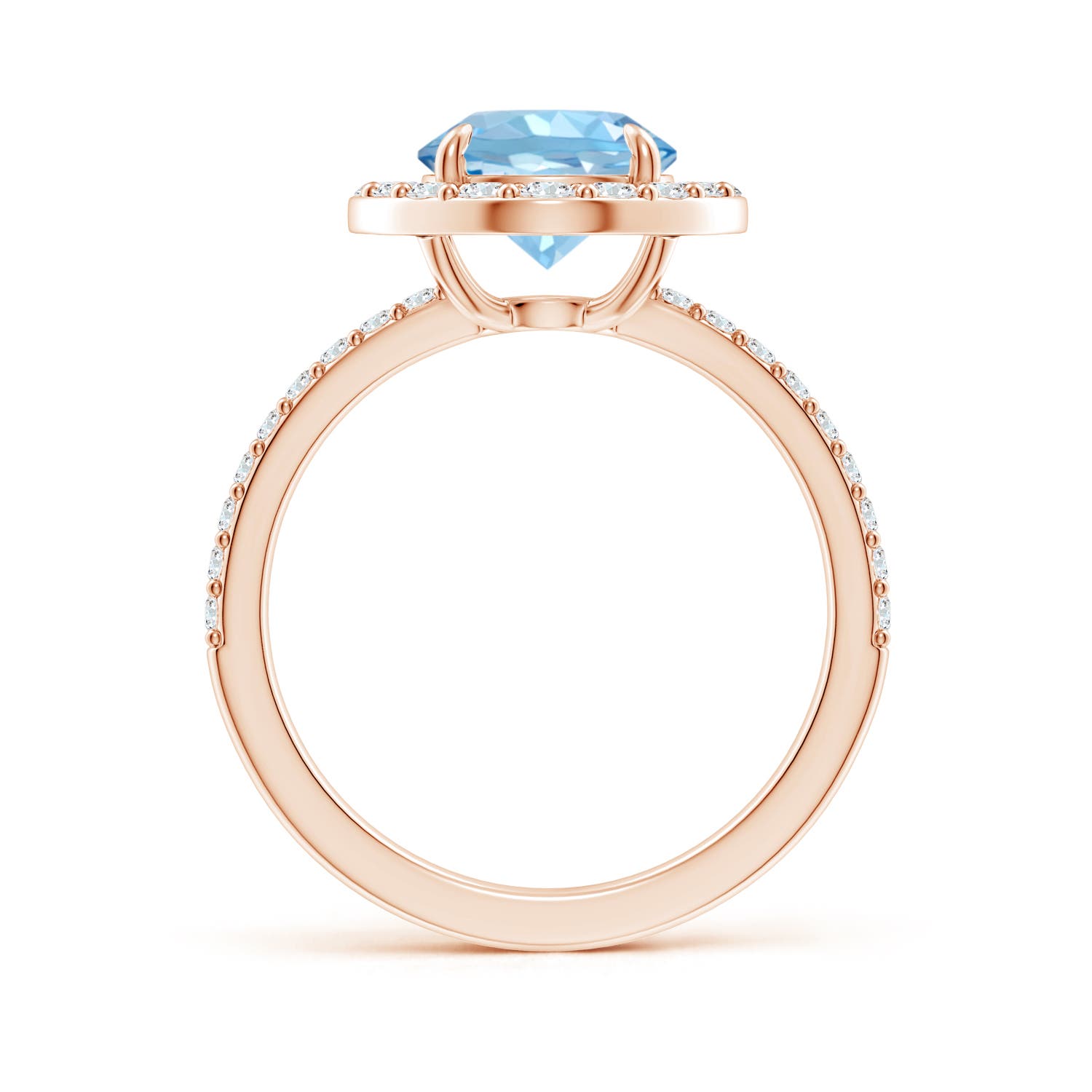 AAAA - Aquamarine / 2.12 CT / 14 KT Rose Gold