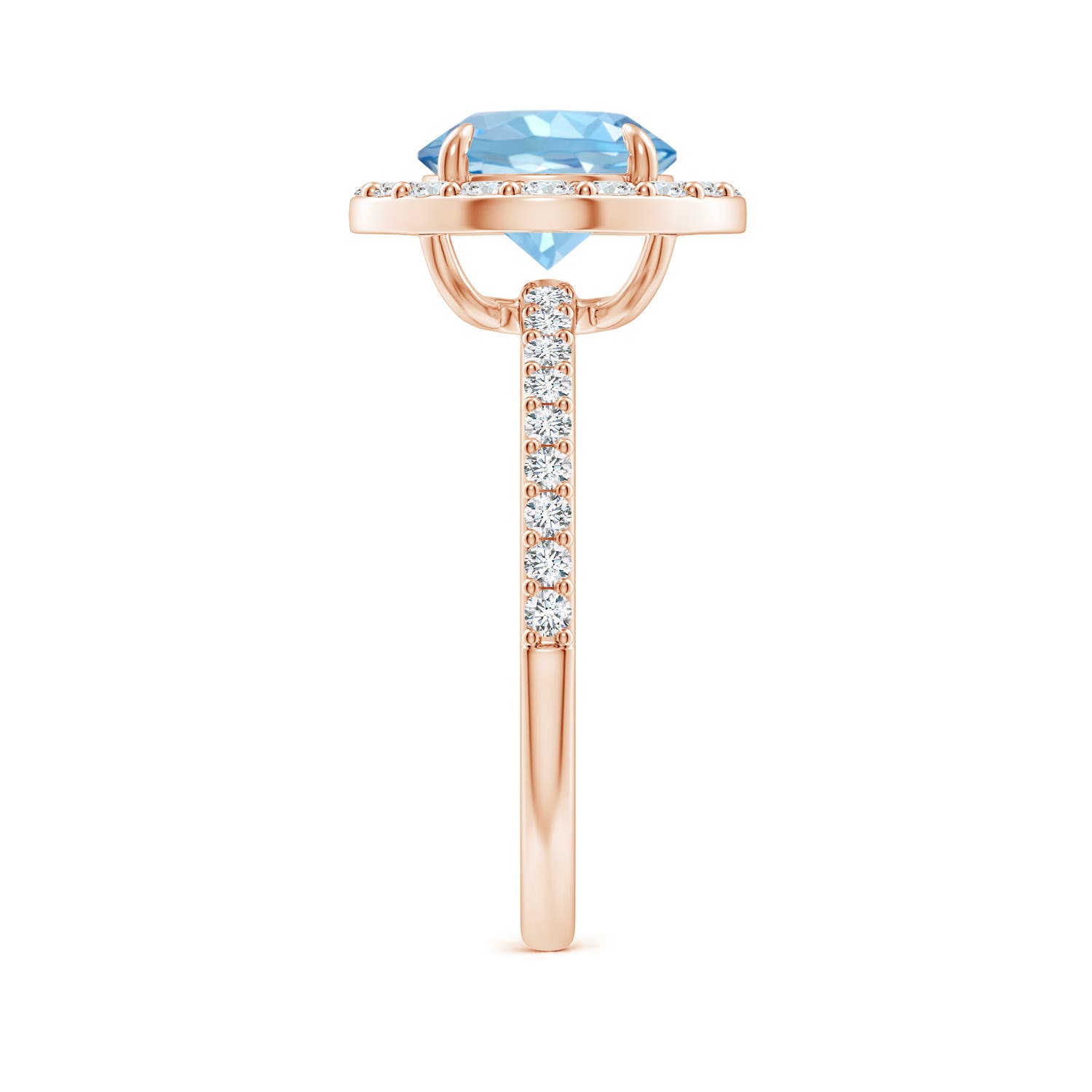 AAAA - Aquamarine / 2.12 CT / 14 KT Rose Gold