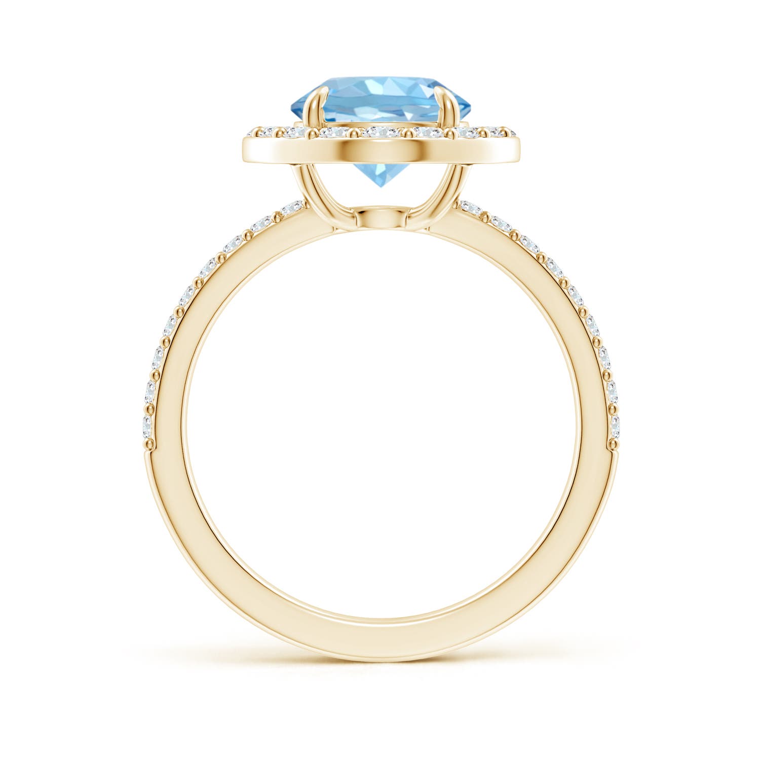 AAAA - Aquamarine / 2.12 CT / 14 KT Yellow Gold