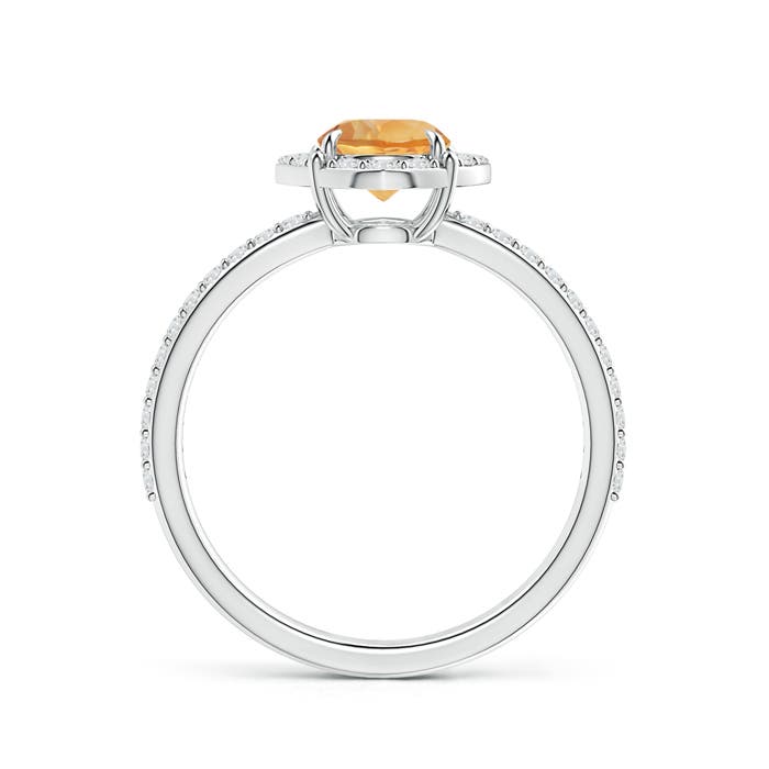 A - Citrine / 0.99 CT / 14 KT White Gold