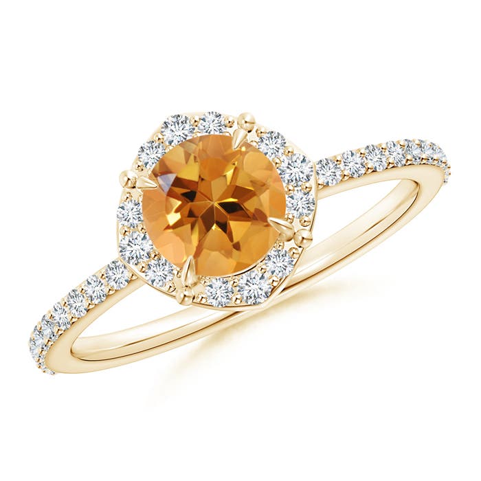 AA - Citrine / 0.99 CT / 14 KT Yellow Gold