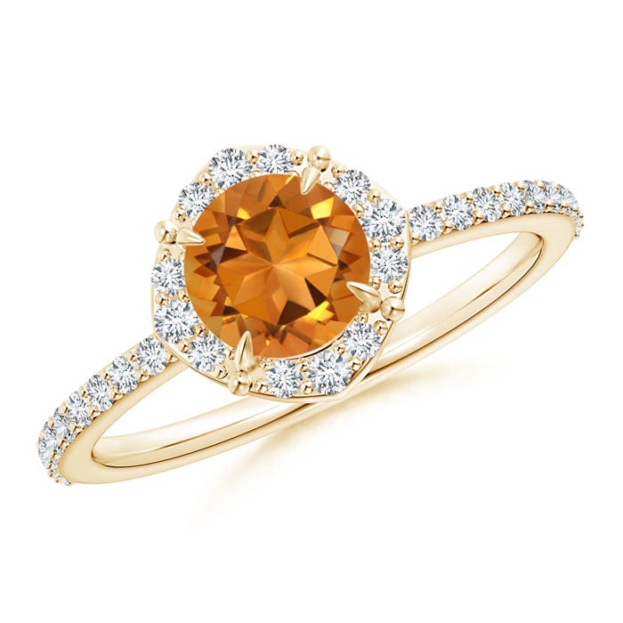 AAA - Citrine / 0.99 CT / 14 KT Yellow Gold