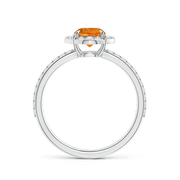 AAAA - Citrine / 0.99 CT / 14 KT White Gold