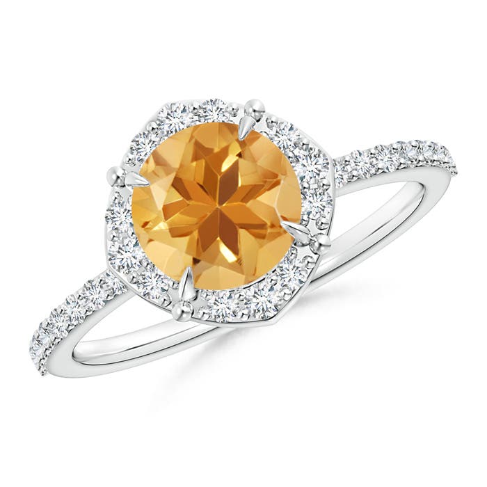 A - Citrine / 1.65 CT / 14 KT White Gold