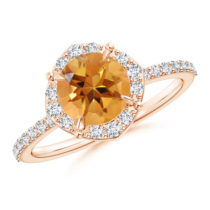 AA - Citrine / 1.65 CT / 14 KT Rose Gold