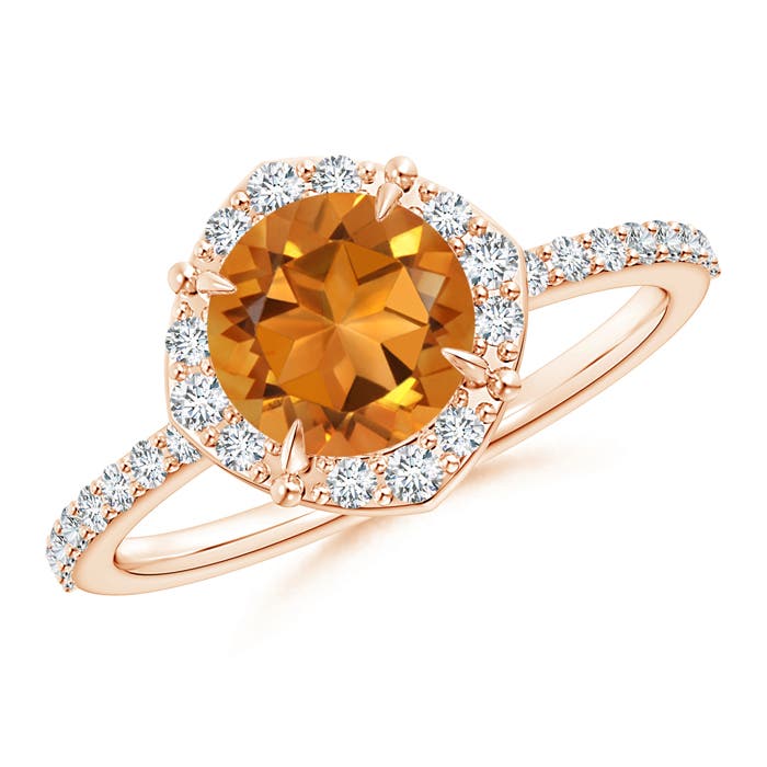 AAA - Citrine / 1.65 CT / 14 KT Rose Gold