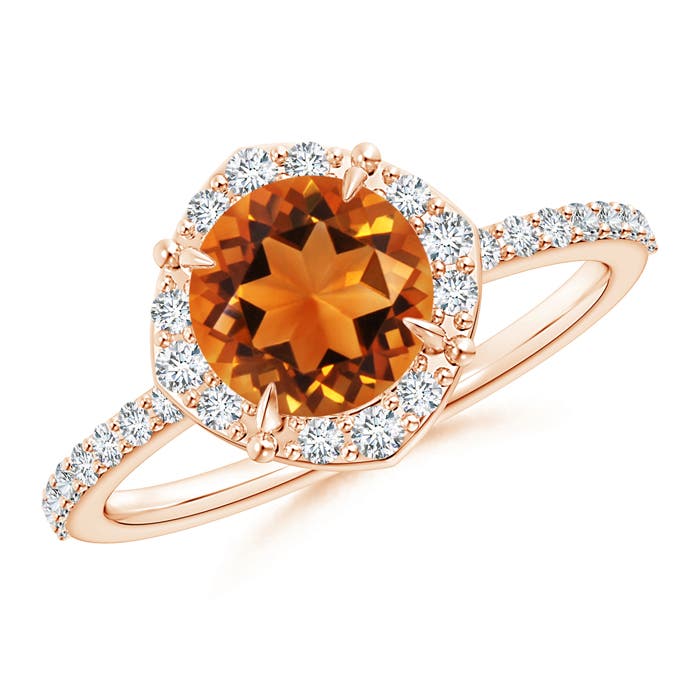 AAAA - Citrine / 1.65 CT / 14 KT Rose Gold