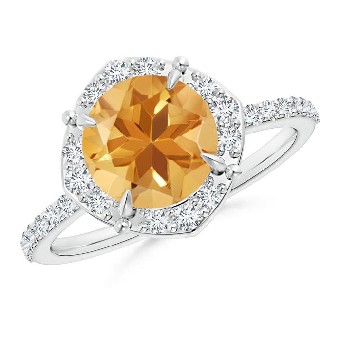 A - Citrine / 2.22 CT / 14 KT White Gold