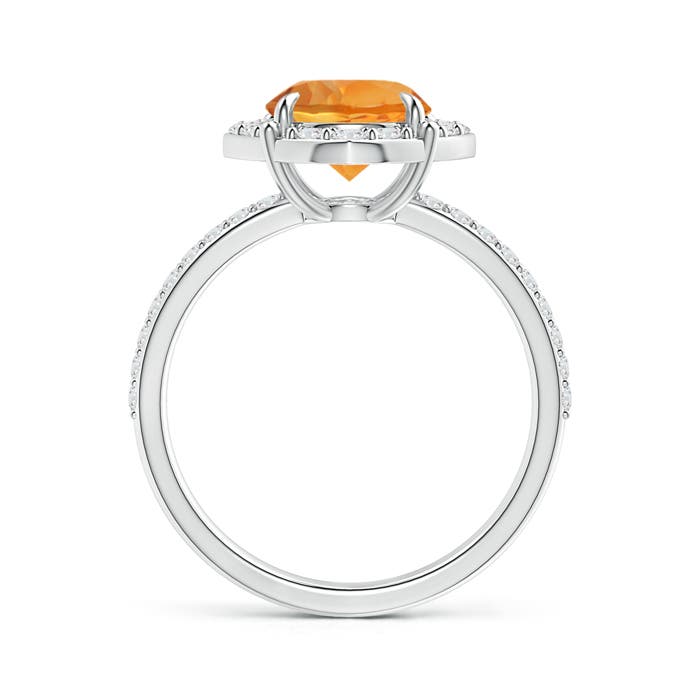 AAA - Citrine / 2.22 CT / 14 KT White Gold