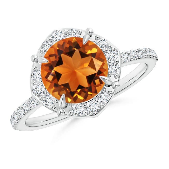 AAAA - Citrine / 2.22 CT / 14 KT White Gold