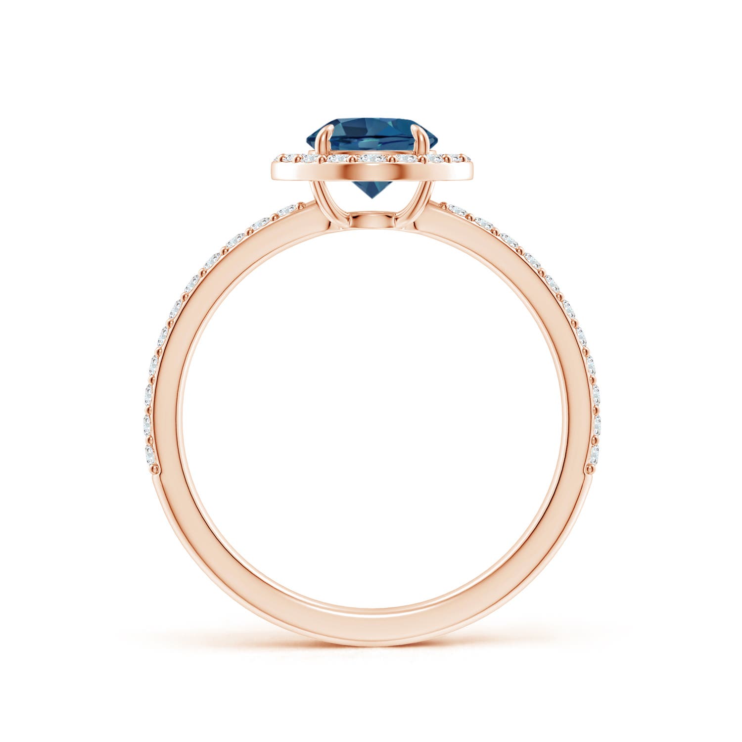 AA - London Blue Topaz / 1.24 CT / 14 KT Rose Gold