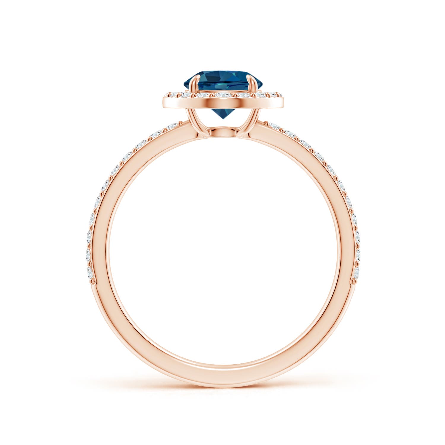 AAA - London Blue Topaz / 1.24 CT / 14 KT Rose Gold