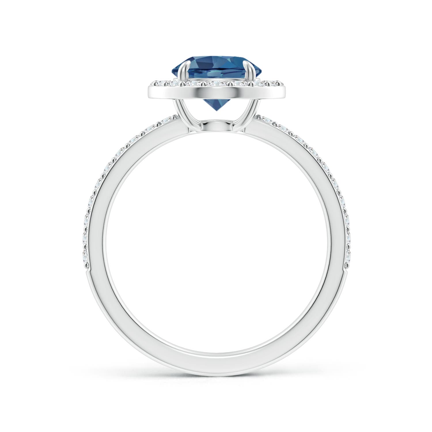 A - London Blue Topaz / 1.95 CT / 14 KT White Gold