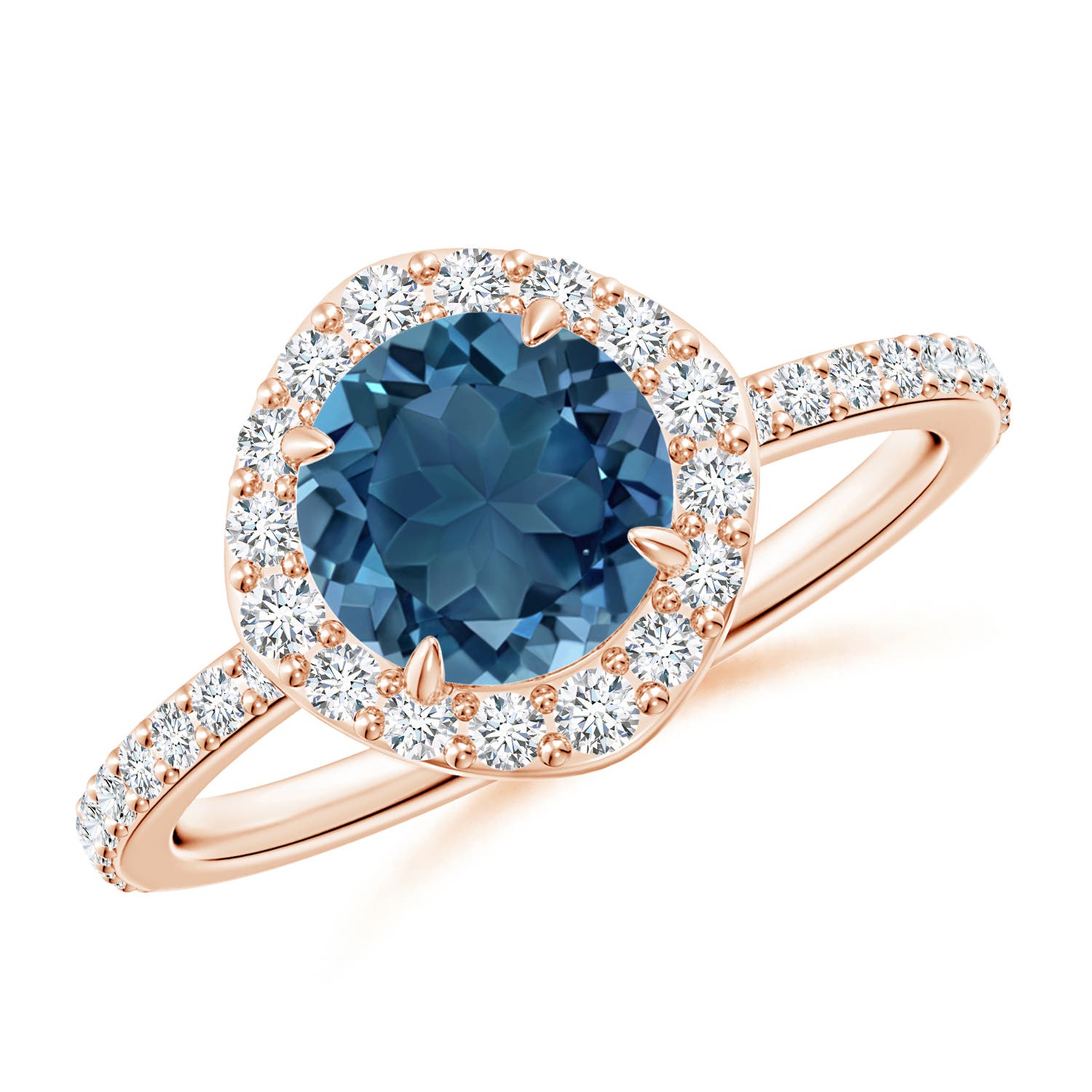 AA - London Blue Topaz / 1.95 CT / 14 KT Rose Gold