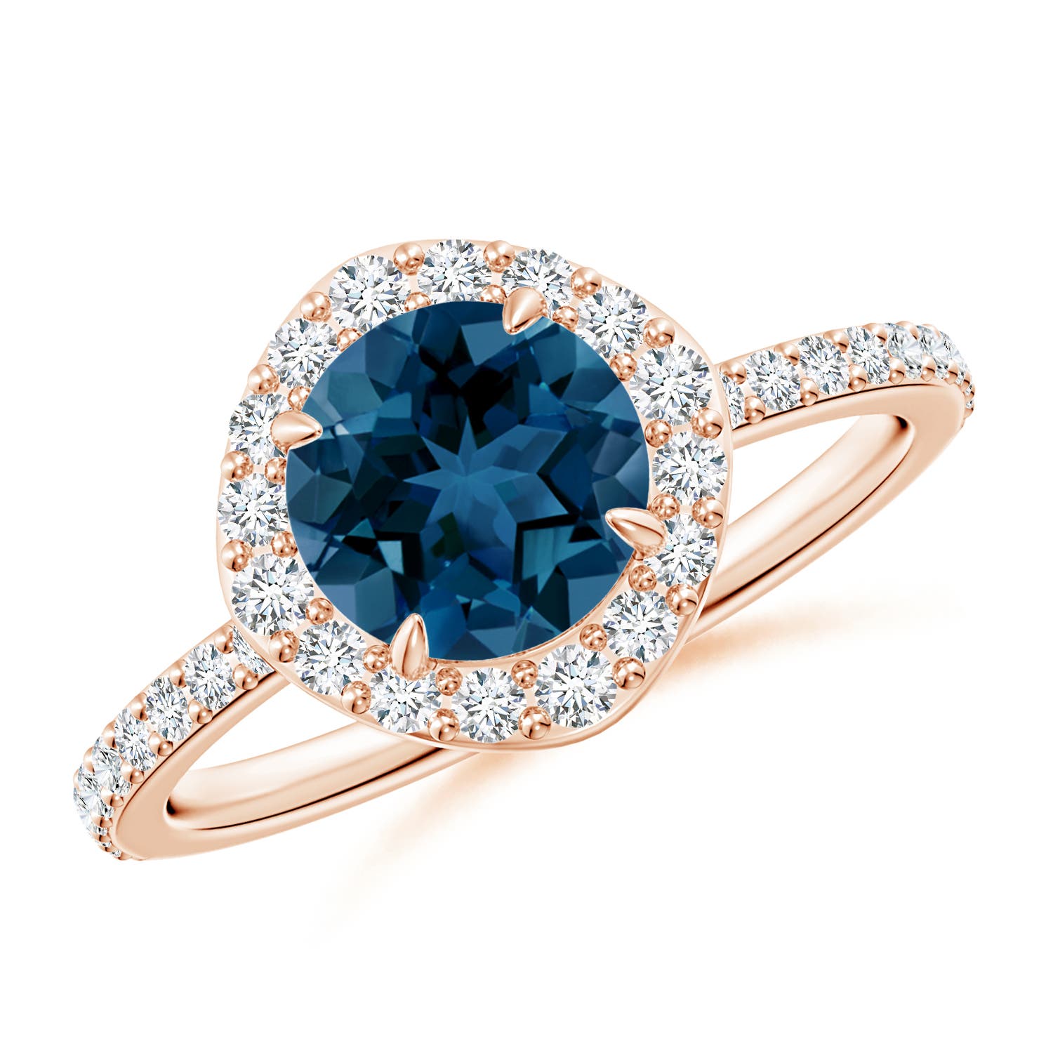 AAA - London Blue Topaz / 1.95 CT / 14 KT Rose Gold