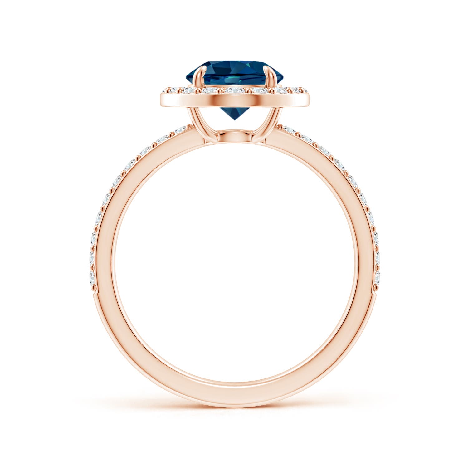 AAAA - London Blue Topaz / 1.95 CT / 14 KT Rose Gold