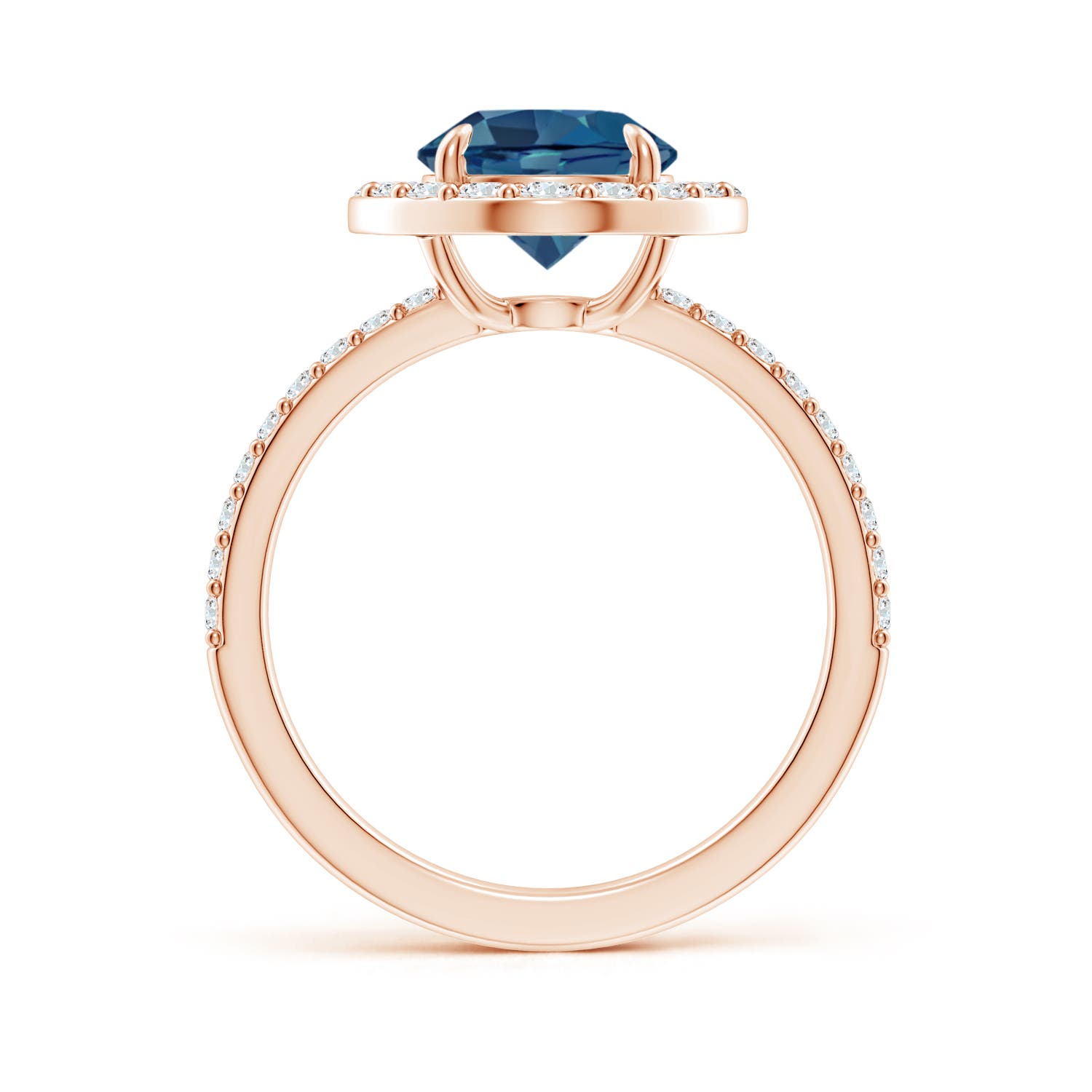 AA - London Blue Topaz / 2.87 CT / 14 KT Rose Gold