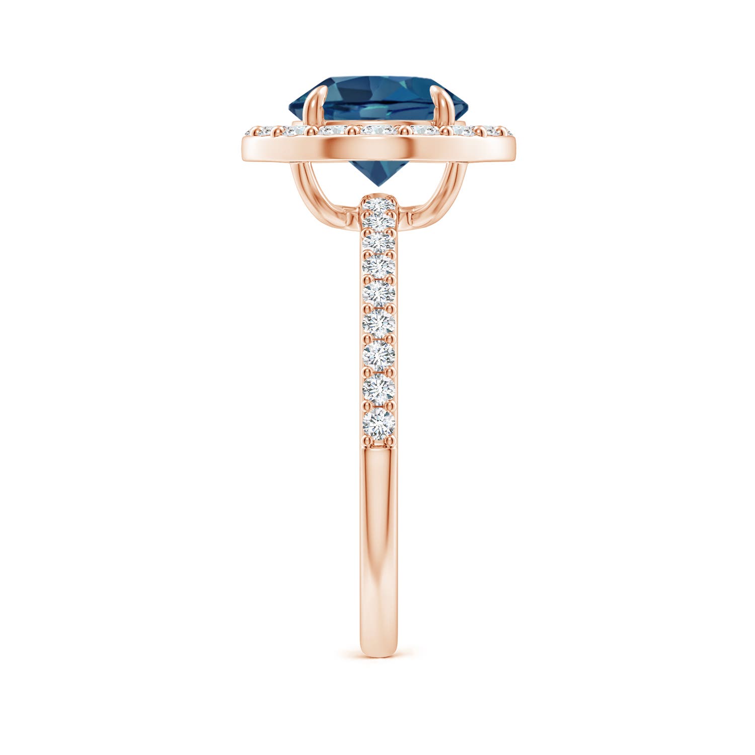 AA - London Blue Topaz / 2.87 CT / 14 KT Rose Gold