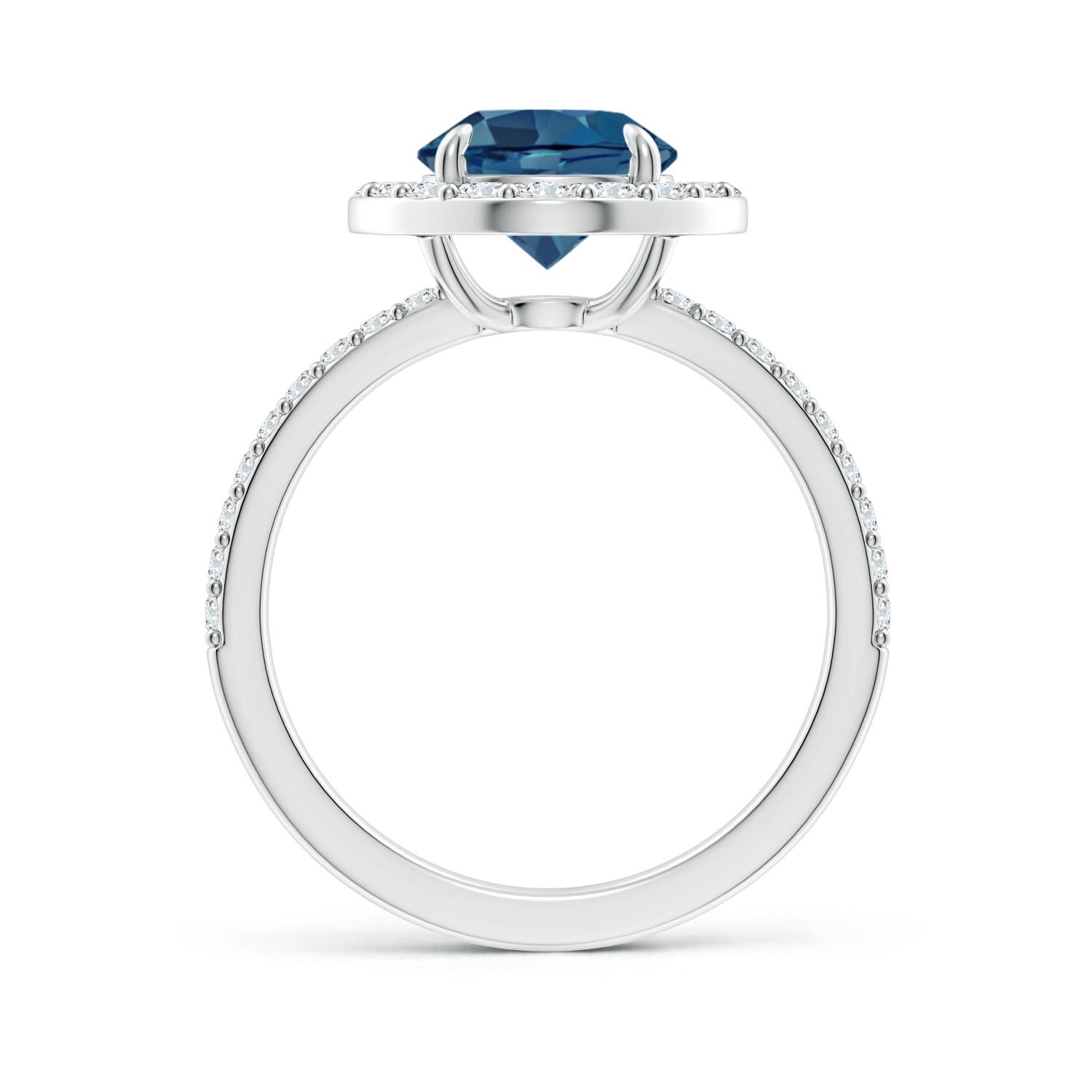 AA - London Blue Topaz / 2.87 CT / 14 KT White Gold