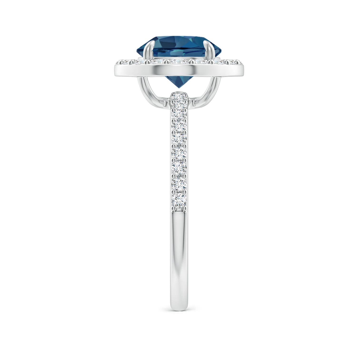 AA - London Blue Topaz / 2.87 CT / 14 KT White Gold