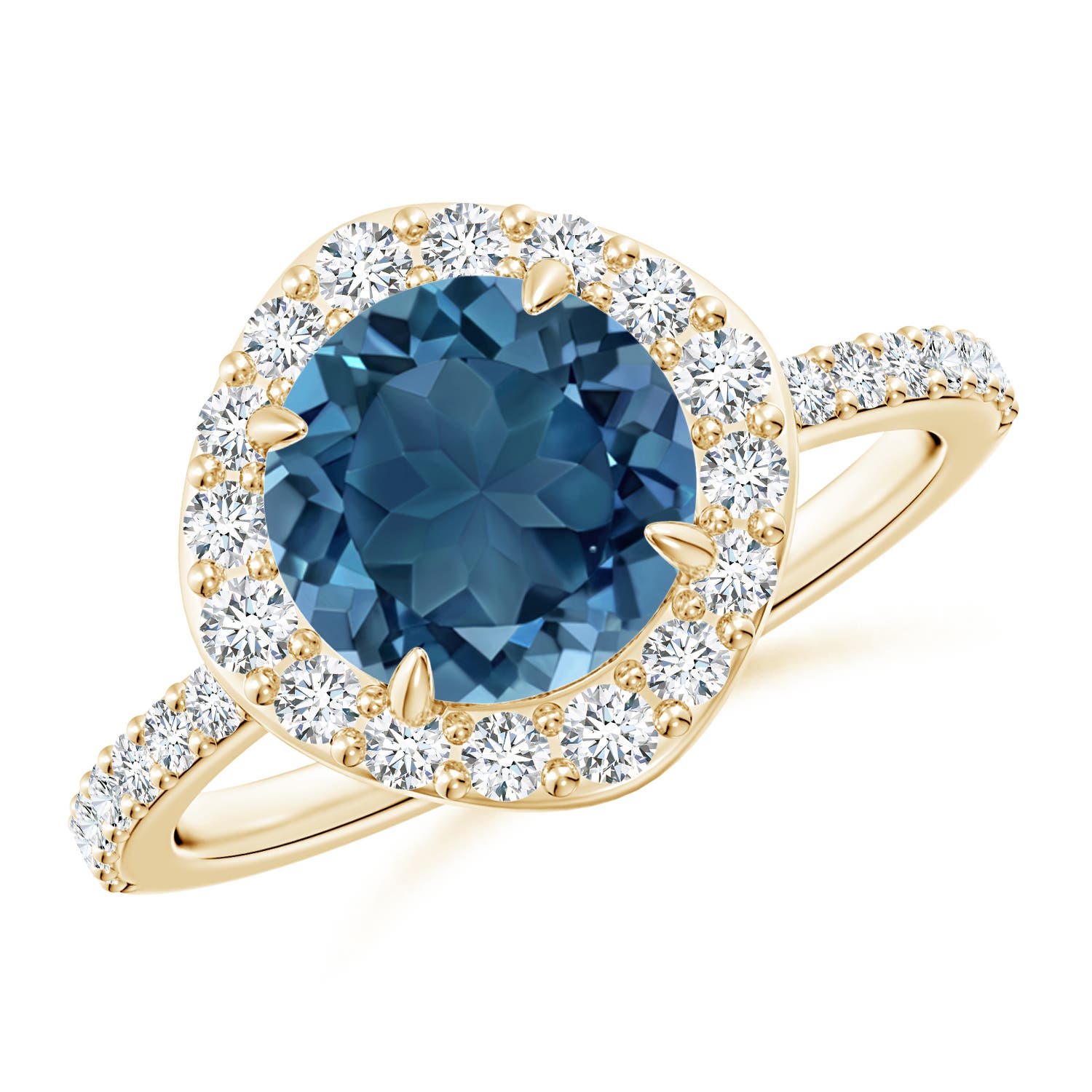 AA - London Blue Topaz / 2.87 CT / 14 KT Yellow Gold