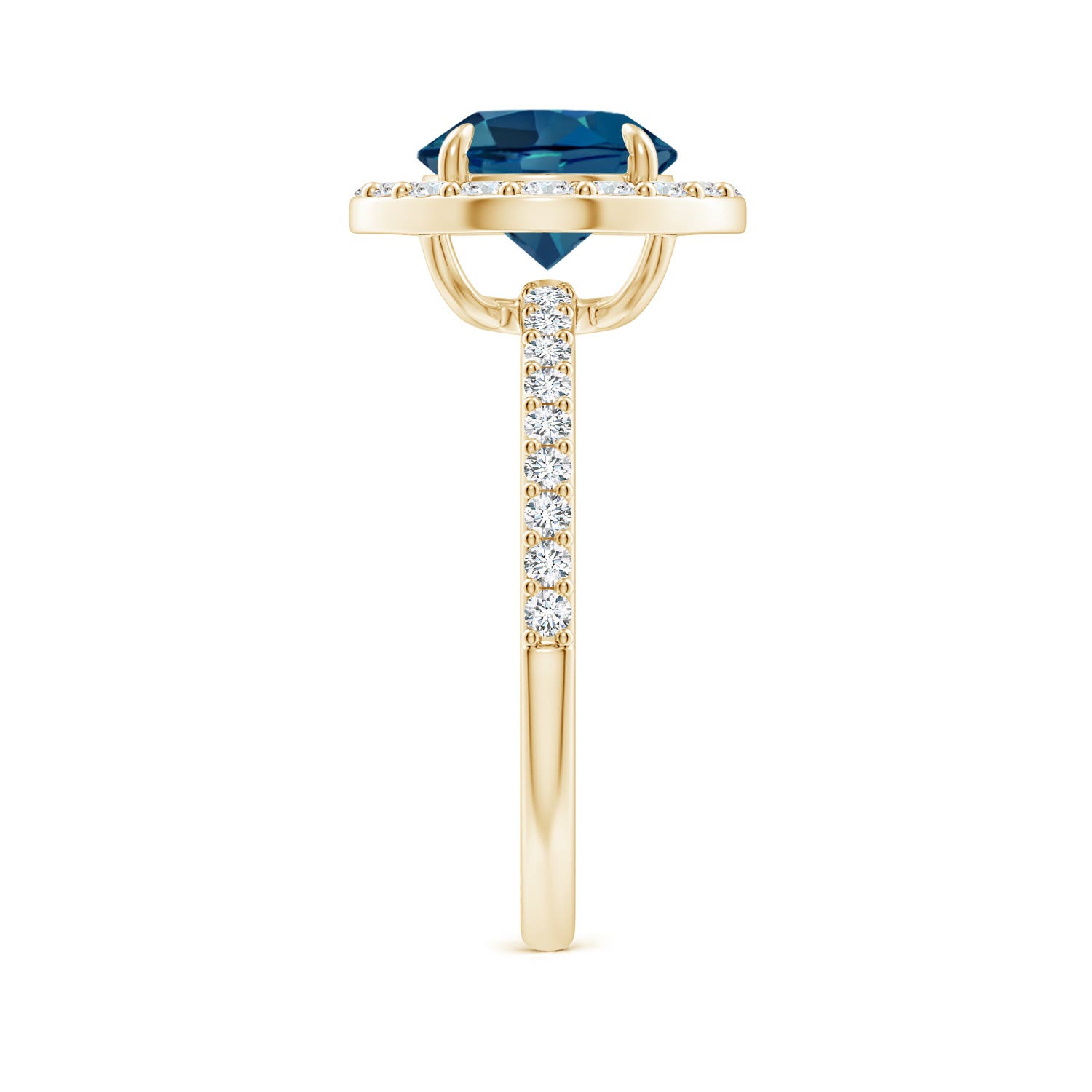 AAA - London Blue Topaz / 2.87 CT / 14 KT Yellow Gold