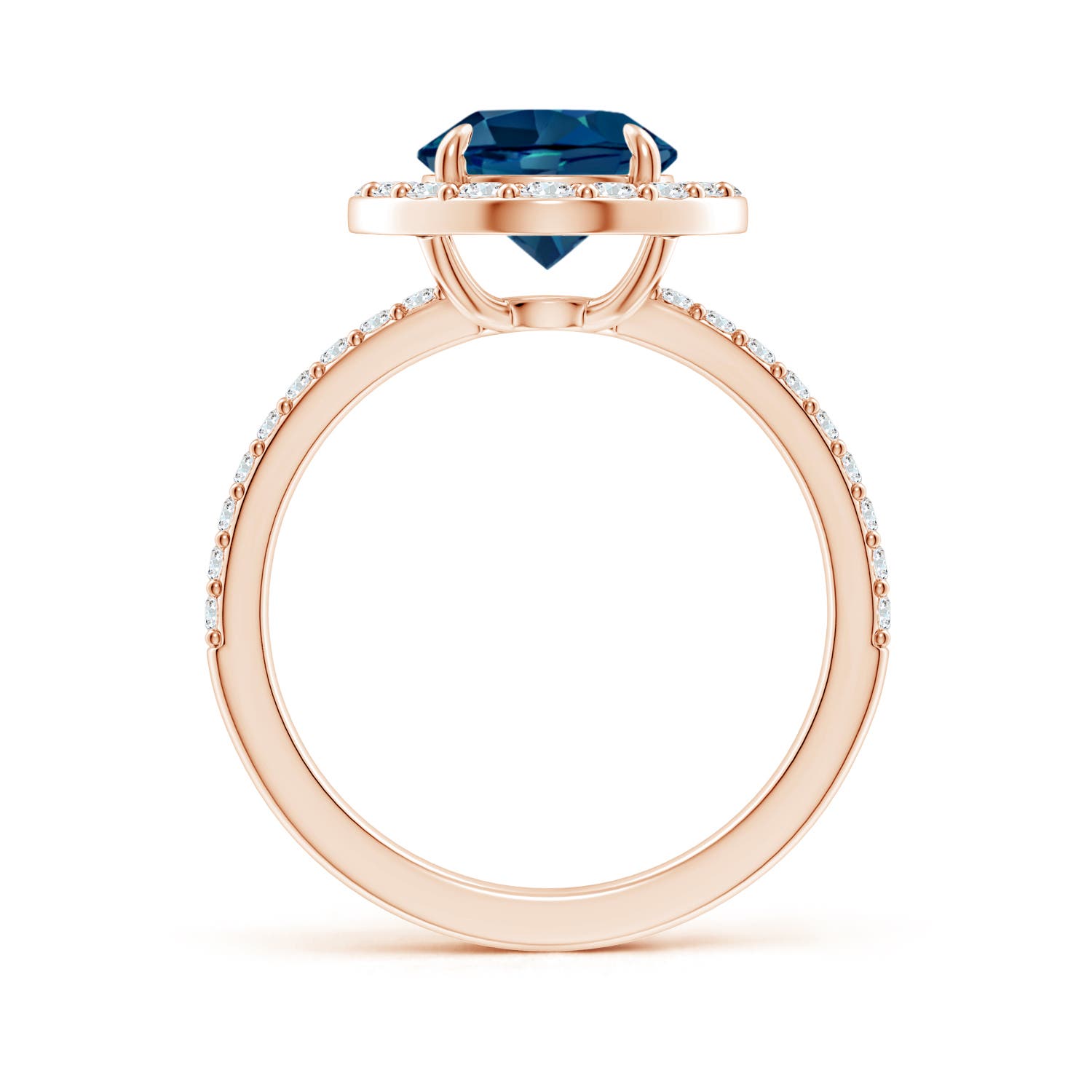 AAAA - London Blue Topaz / 2.87 CT / 14 KT Rose Gold