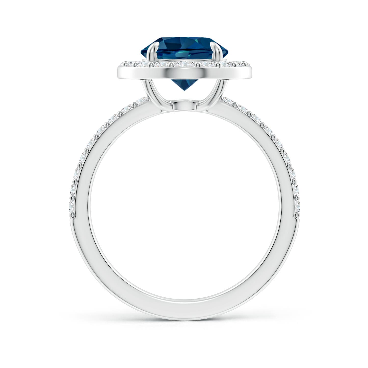 AAAA - London Blue Topaz / 2.87 CT / 14 KT White Gold