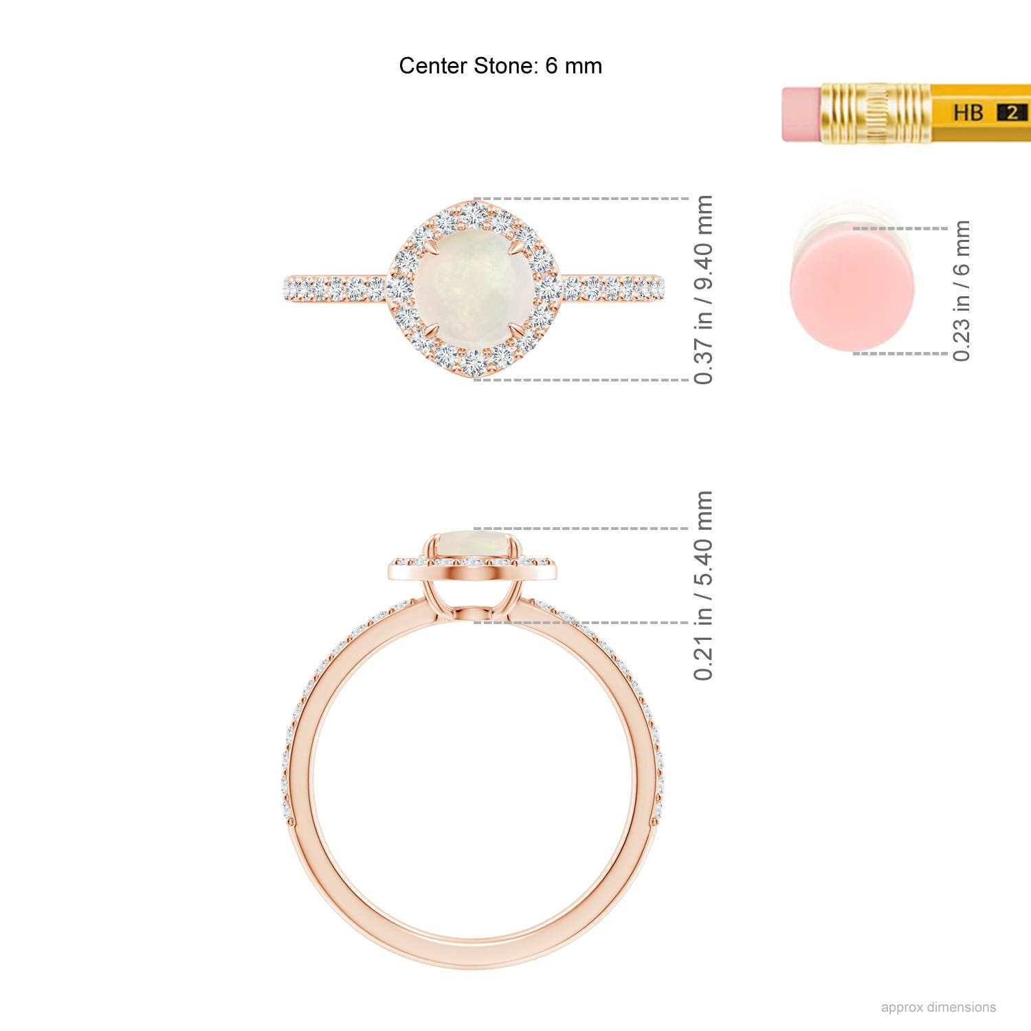 A - Opal / 0.79 CT / 14 KT Rose Gold