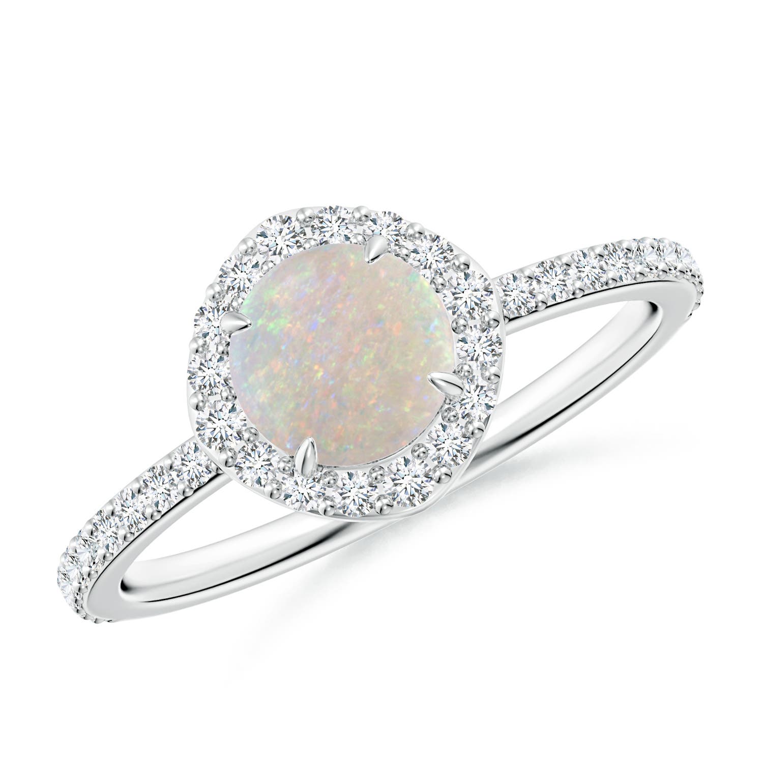 AA - Opal / 0.79 CT / 14 KT White Gold