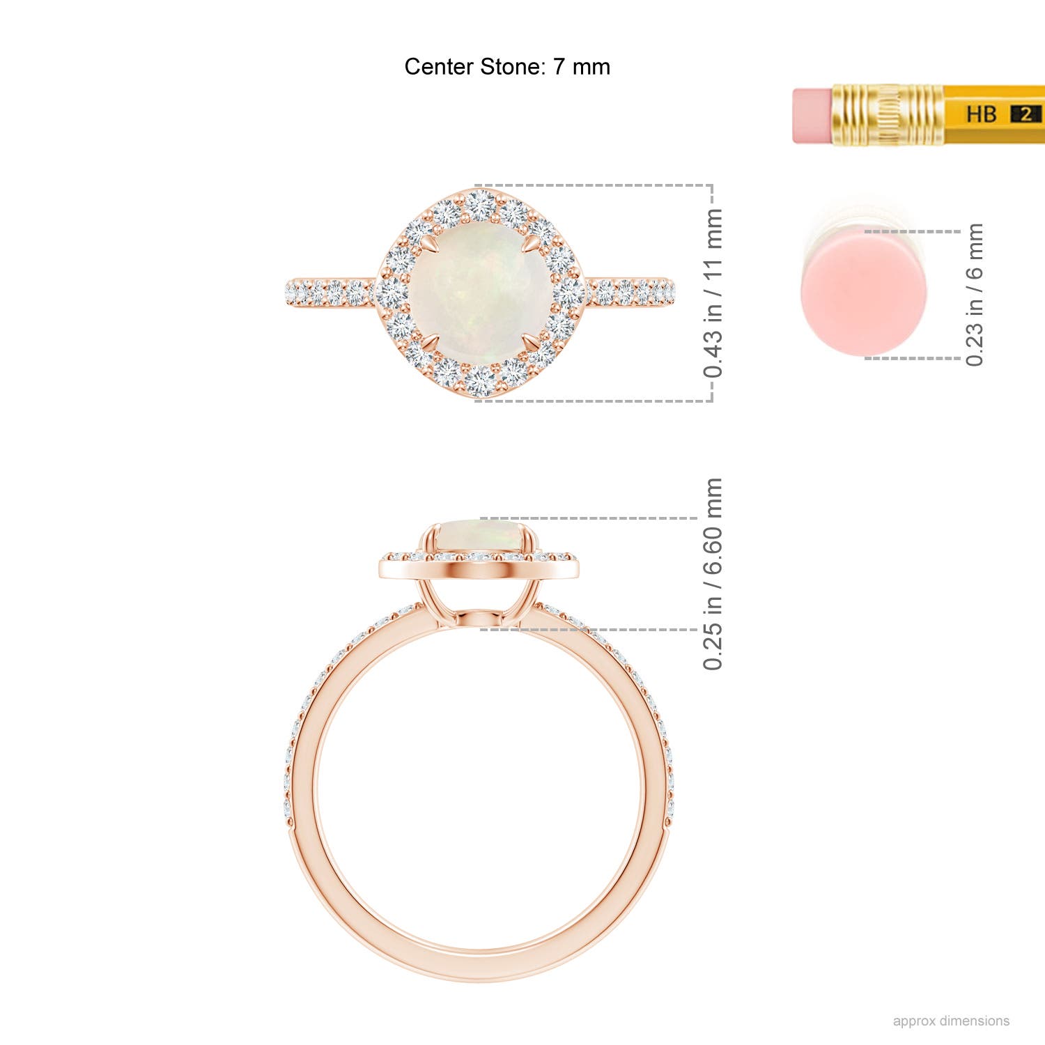 A - Opal / 1.15 CT / 14 KT Rose Gold